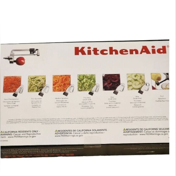 #10Kitchen Aid Spiralizer Stand Mixer Attachment KSM1APC ( brand new in the box) - Picture 4 of 6